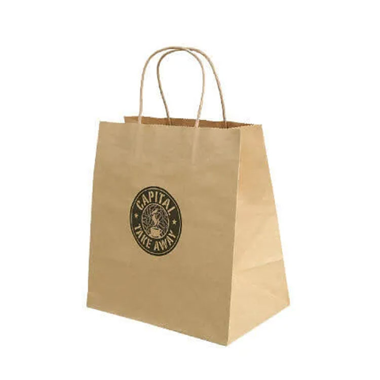 Anpassade tryckta papperspåsar med logotyp