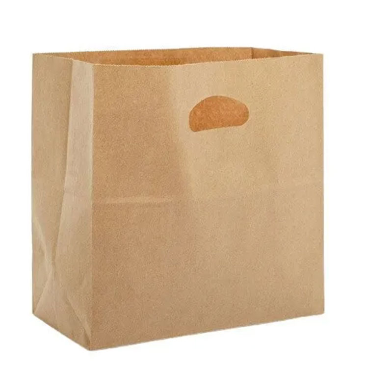 Die-Cut Handle Kraft Paper shoppingväskor